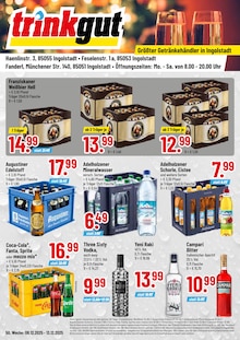 Getränke im aktuellen Trinkgut Prospekt (Ingolstadt) Getränke im Trinkgut Prospekt "Aktuelle Angebote" mit 4 Seiten (Ingolstadt)