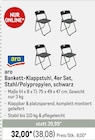 Bankett-Klappstuhl, 4er Set, Stahl/Polypropylen, schwarz von aro im aktuellen METRO Prospekt für 38,08 €