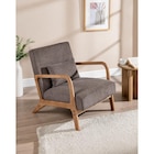 Fauteuil velours andrew taupe - B&M à Poitiers Fauteuil velours andrew taupe en promo chez B&M Poitiers à 99,99 €
