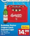 Original Czech Imported Lager Angebote von Budweiser Budvar bei Netto Marken-Discount Rostock für 14,99 €