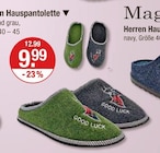 Herren Hauspantoletten im V-Markt Prospekt Herren Hauspantoletten von im aktuellen V-Markt Prospekt für 9,99 €