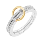 Bague en or jaune et argent rhodié oxydes de zirconium pampille à 114,00 € dans le catalogue E.Leclerc