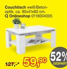Couchtisch im Angebot bei Opti-Megastore in Schorndorf Couchtisch Angebote bei Opti-Megastore Schorndorf für 59,90 €