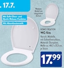 WC-Sitz im ALDI SÜD Prospekt WC-Sitz von HOME CREATION im aktuellen ALDI SÜD Prospekt für 17,99 €