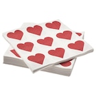 Papierserviette Herz weiß/rot von VINTERFINT für 1,69 € bei IKEA im Angebot Papierserviette Herz weiß/rot von VINTERFINT im aktuellen IKEA Prospekt
