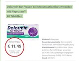 für Frauen bei Menstruationsbeschwerden mit Naproxen 20 Tabletten bei Wriezen-Apotheke im Wriezen Prospekt für 11,49 €