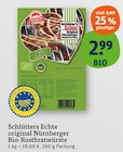 Original Nürnberger Bio-Rostbratwürste im Angebot bei tegut in Weimar Original Nürnberger Bio-Rostbratwürste Angebote von Schlütter's Echte bei tegut Weimar für 2,99 €