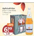 Apfelsaft klar im V-Markt Prospekt Apfelsaft klar von im aktuellen V-Markt Prospekt für 6,99 €