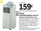 Climatiseur Mobile 7000 BTU - ELSAY - E.Leclerc à Mérignac Climatiseur Mobile 7000 BTU - ELSAY en promo chez E.Leclerc Mérignac à 159,00 €