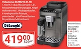 Vollautomat ECAM290.81.TB Angebote von DeLonghi bei GLOBUS Oberursel für 8,99 €