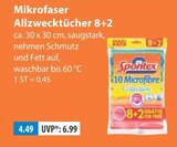 Mikrofaser Allzwecktücher 8+2 von Spontex im aktuellen V-Markt Prospekt für 4,49 €