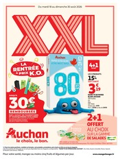 Prospectus Supermarchés Auchan Hypermarché en cours à Lallaing et alentours, "XXL", 36 pages, 18/08/2026 - 30/08/2026 Catalogue Supermarchés Auchan Hypermarché en cours à Lallaing et alentours, "XXL", 36 pages, 18/08/2026 - 30/08/2026