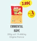Emmental Râpé - Naturalia Emmental Râpé à 3,89 € dans le catalogue Naturalia