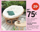 Promo Fauteuil détente 'papasan' à 75,00 € dans le catalogue E.Leclerc à Vienne
