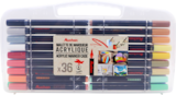 PACK DE 36 MARQUEURS ACRYLIQUES - AUCHAN - Auchan Hypermarché à Tours PACK DE 36 MARQUEURS ACRYLIQUES - AUCHAN en promo chez Auchan Hypermarché Tours à 9,99 €