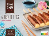 Brochettes de boeuf au fromage avec sauce soja - TOQUE DU CHEF - Lidl à Le Grand-Quevilly Brochettes de boeuf au fromage avec sauce soja - TOQUE DU CHEF en promo chez Lidl Le Grand-Quevilly à 5,79 €
