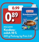 Kondensmilch 10% von Milsani im aktuellen ALDI SÜD Prospekt für 0,89 €