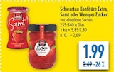 Konfitüre Extra, Samt oder Weniger Zucker verschiedene Sorten bei diska im Pommersfelden Prospekt für 1,99 €