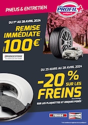 Catalogue Garages & Automobile Profil Plus en cours à La Roche-sur-Yon et alentours, "REMISE IMMÉDIATE", 1 page, 01/04/2024 - 28/04/2024