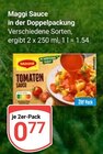 Sauce in der Doppelpackung im Angebot bei GLOBUS in Altenburg Sauce in der Doppelpackung Angebote von Maggi bei GLOBUS Altenburg für 0,77 €