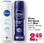 Fresh Natural Deo Spray Angebote von Nivea bei E center Karlsruhe für 2,49 €