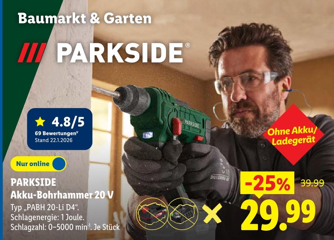 Akku-Bohrhammer 20 V