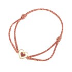 Bracelet en or jaune cordon et laque pailletée coeur - Le Manège à Bijoux Bracelet en or jaune cordon et laque pailletée coeur à 55,00 € dans le catalogue Le Manège à Bijoux