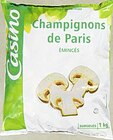 Champignons de Paris émincés surgelés - CASINO dans le catalogue Casino Supermarchés