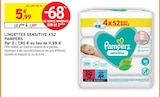 Lingettes sensitive x52 - Pampers dans le catalogue Intermarché