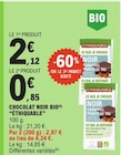 Promo Chocolat noir bio à 0,85 € dans le catalogue E.Leclerc à Aregno