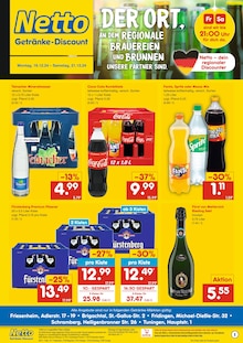 Coca Cola im Netto Marken-Discount Prospekt "DER ORT, AN DEM DU IMMER AUSGEZEICHNETE PREISE FINDEST." mit 2 Seiten (Villingen-Schwenningen)