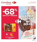 Catalogue Carrefour Market à Ville-d'Avray, avec 48 pages Prospectus Carrefour Market à Ville-d'Avray, "Les prix fondent au soleil", 48 pages, 22/06/2021 - 04/07/2021