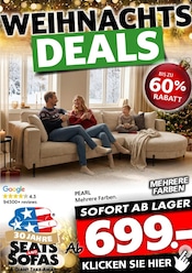 Fernsehsessel im Seats and Sofas Prospekt in Kirchheim Aktueller Seats and Sofas Prospekt mit Fernsehsessel, "WEIHNACHTS DEALS", Seite 1