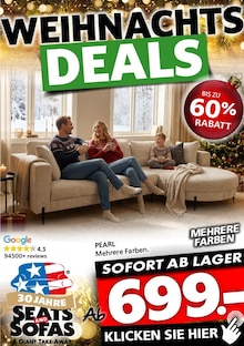 Aktueller Seats and Sofas Prospekt für Nettetal und Ungebung, Seite zum blättern Seats and Sofas Prospekt WEIHNACHTS DEALS mit Seite in Nettetal und Umgebung