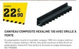 Caniveau composite hexaline 100 avec grille à fente à Tout Faire dans Viane