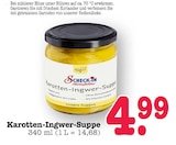 Karotten-Ingwer-Suppe Angebote von Scheck-In Manufaktur bei E center Offenbach für 4,99 €