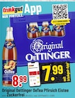 Aktuelles Original Oettinger OeTea Pfirsich Eistee auch Zuckerfrei Angebot bei Trinkgut in Wiesbaden