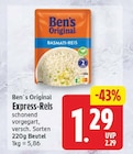 Express-Reis von Ben's Original für 1,29 € bei EDEKA im Angebot Express-Reis von Ben's Original im aktuellen EDEKA Prospekt