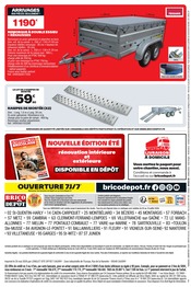 Promos Remorque dans le catalogue "CHANTIERS D'ÉTÉ À PRIX DÉPÔT" de Brico Dépôt Remorque en promo dans le catalogue Brico Dépôt à la page 20