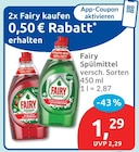 Spülmittel von Fairy für 1,29 € bei budni im Angebot Spülmittel von Fairy im aktuellen budni Prospekt