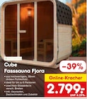 Cube Fasssauna Fjora von ARTSAUNA für 2.799,00 € bei Netto Marken-Discount im Angebot Cube Fasssauna Fjora von ARTSAUNA im aktuellen Netto Marken-Discount Prospekt