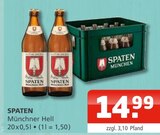 Münchner Hell Angebote von Spaten bei Getränke Oase Rheda-Wiedenbrück für 14,99 €