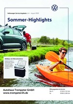 Volkswagen Prospekt für Dortmund mit 1 Seiten Volkswagen Prospekt für Dortmund: "Sommer-Highlights", 1 Seiten, 01.06.2020 - 31.08.2020