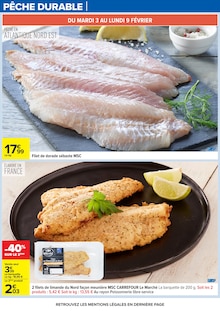 Promotion Cabillaud dans le prospectus Carrefour, valable du 03/02/2026 au 16/02/2026 Promo Cabillaud dans le catalogue Carrefour du moment à la page 42