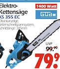 Elektro-Kettensäge KS 355 EC im Angebot bei Wreesmann in Görlitz Elektro-Kettensäge KS 355 EC Angebote von Güde bei Wreesmann Görlitz für 79,99 €