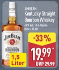 Kentucky Straight Bourbon Whiskey Angebote von Jim Beam bei ALDI Nord Ahaus für 19,99 €