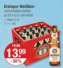 Weißbier von Erdinger im aktuellen V-Markt Prospekt für 13,99 €