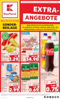Coca Cola im Kaufland Prospekt "Extra-Angebote" mit 8 Seiten (Mönchengladbach)