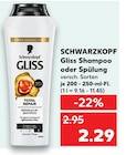 Gliss Shampoo oder Spülung Angebote von Schwarzkopf bei Kaufland Bietigheim-Bissingen für 2,29 €