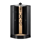 Brico Dépôt Lorient - Promo Cabine de douche hydromassante quart de cercle noire décor bambou 90 x 90 x 225 cm Promo Cabine de douche hydromassante quart de cercle noire décor bambou 90 x 90 x 225 cm à 299,00 € dans le catalogue Brico Dépôt à Lorient